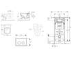 Geberit Duofix - Modul pro závěsné WC s tlačítkem Sigma30, lesklý chrom/chrom mat + Villeroy Boch - WC a sedátko, DirectFlush, S