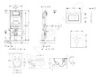 Geberit Duofix - Modul pro závěsné WC s tlačítkem Sigma30, lesklý chrom/chrom mat + Villeroy Boch - WC a sedátko, DirectFlush, S