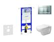 Geberit Duofix - Modul pro závěsné WC s tlačítkem Sigma30, matný chrom/chrom + Duravit D-Code - WC a sedátko, Rimless, SoftClose