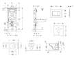 Geberit Duofix - Modul pro závěsné WC s tlačítkem Sigma30, matný chrom/chrom + Duravit D-Code - WC a sedátko, Rimless, SoftClose