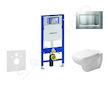 Geberit Duofix - Modul pro závěsné WC s tlačítkem Sigma30, matný chrom/chrom + Duravit D-Code - WC a sedátko, Rimless, SoftClose