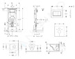 Geberit Duofix - Modul pro závěsné WC s tlačítkem Sigma30, matný chrom/chrom + Duravit D-Code - WC a sedátko, Rimless, SoftClose