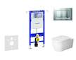 Geberit Duofix - Modul pro závěsné WC s tlačítkem Sigma30, matný chrom/chrom + Duravit ME by Starck - WC a sedátko, Rimless, Sof