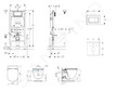 Geberit Duofix - Modul pro závěsné WC s tlačítkem Sigma30, matný chrom/chrom + Ideal Standard Tesi - WC a sedátko, Aquablade, So