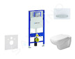 Geberit Duofix - Modul pro závěsné WC s tlačítkem Sigma50, alpská bílá + Duravit D-Code - WC a sedátko, Rimless, SoftClose 111.3