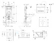 Geberit Duofix - Modul pro závěsné WC s tlačítkem Sigma50, alpská bílá + Duravit D-Code - WC a sedátko, Rimless, SoftClose 111.3
