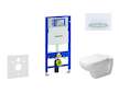 Geberit Duofix - Modul pro závěsné WC s tlačítkem Sigma50, alpská bílá + Duravit D-Code - WC a sedátko, Rimless, SoftClose 111.3