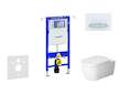 Geberit Duofix - Modul pro závěsné WC s tlačítkem Sigma50, alpská bílá + Duravit ME by Starck - WC a sedátko, Rimless, SoftClose