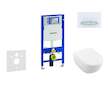 Geberit Duofix - Modul pro závěsné WC s tlačítkem Sigma50, alpská bílá + Villeroy Boch - WC a sedátko, DirectFlush, SoftClose, C