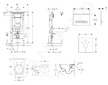 Geberit Duofix - Modul pro závěsné WC s tlačítkem Sigma50, alpská bílá + Villeroy Boch - WC a sedátko, DirectFlush, SoftClose, C