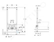 Geberit Duofix - Montážní prvek pro bidet, 112 cm, univerzální 111.534.00.2