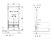Geberit Duofix - Montážní prvek pro bidet, 98 cm, univerzální 111.535.00.2