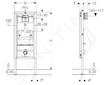Geberit Duofix - Montážní prvek pro pisoár, 112-130 cm, univerzální, pro ovládání splachování pisoárů Basic 111.695.11.5