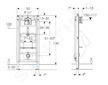 Geberit Duofix - Montážní prvek pro pisoár, 112-130 cm, univerzální, pro ovládání splachování pisoárů Basic 111.695.11.6