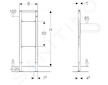 Geberit Duofix - Montážní prvek pro podpěry, 112 cm, pro bezbariérové řešení 111.790.00.1
