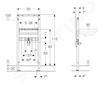 Geberit Duofix - Montážní prvek pro umyvadlo, 112 cm, pro stojánkové armatury 111.471.00.2