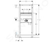 Geberit Duofix - Montážní prvek pro umyvadlo, 112 cm, pro stojánkovou baterii s funkčním boxem pod omítku 111.551.00.1