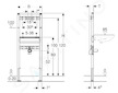 Geberit Duofix - Montážní prvek pro umyvadlo, 130 cm, nástěnná armatura na omítku 111.437.00.1