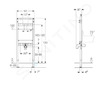 Geberit Duofix - Montážní prvek pro výlevku, 130 cm, nástěnná armatura na omítku 111.450.00.2