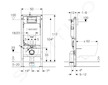Geberit Duofix - Montážní prvek pro závěsné WC, 112 cm, se splachovací nádržkou pod omítku Delta 12 cm 458.129.00.2