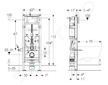 Geberit Duofix - Montážní prvek pro závěsné WC, 112 cm, se splachovací nádržkou Sigma 12 cm, bezbariérový 111.396.00.6