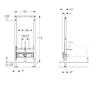 Geberit Duofix - Předstěnová instalace pro bidet, výška 1,12 m, univerzální 111.510.00.2