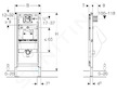 Geberit Duofix - Předstěnová instalace pro pisoár, univerzální, výška 112–130 cm 111.616.00.1