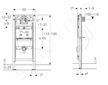 Geberit Duofix - Předstěnová instalace pro pisoár, univerzální, výška 112-130 cm 111.616.00.2