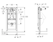 Geberit Duofix - Předstěnová instalace pro pisoár, univerzální, výška 112-130 cm 111.616.00.2