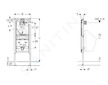 Geberit Duofix - Předstěnová instalace pro pisoár, výška 112–130 cm, univerzální, pro ostřikovací hlavici 111.676.00.1