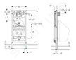 Geberit Duofix - Předstěnová instalace pro pisoár, výška 112-130 cm, univerzální, pro ostřikovací hlavici 111.676.00.2