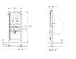 Geberit Duofix - Předstěnová instalace pro pisoár, výška 112-130 cm, univerzální, pro ovládání splachování na omítku 111.686.00.