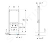 Geberit Duofix - Předstěnová instalace pro sprchu a vanu, výška 98-112 cm, nástěnná armatura na omítku 111.740.00.2