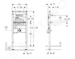 Geberit Duofix - Předstěnová instalace pro umyvadlo, 112-130 cm, pro nástěnné armatury ONE pod omítku, s funkčním boxem 111.069.