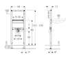 Geberit Duofix - Předstěnová instalace pro umyvadlo, 112 - 130 cm, pro nástěnné armatury pod omítku, úzké provedení 111.274.00.1