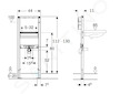 Geberit Duofix - Předstěnová instalace pro umyvadlo, 112 - 130 cm, pro nástěnné armatury pod omítku, úzké provedení 111.274.00.1