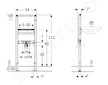 Geberit Duofix - Předstěnová instalace pro umyvadlo, 112 cm, pro stojánkovou armaturu, úzké provedení 111.266.00.1