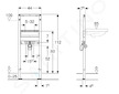 Geberit Duofix - Předstěnová instalace pro umyvadlo, 112 cm, pro stojánkovou armaturu, úzké provedení 111.266.00.2