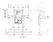Geberit Duofix - Předstěnová instalace pro umyvadlo Geberit ONE 90 cm, pro nástěnnou armaturu ONE, podomítkový sifon a prvek Clo
