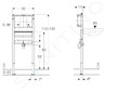 Geberit Duofix - Předstěnová instalace pro umyvadlo, pro nástěnné armatury pod omítku, výška 112-130 cm 111.493.00.2