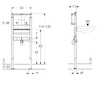 Geberit Duofix - Předstěnová instalace pro umyvadlo, pro nástěnné armatury pod omítku, výška 112-130 cm 111.493.00.2