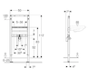 Geberit Duofix - Předstěnová instalace pro umyvadlo, výška 1,12 m 111.430.00.2