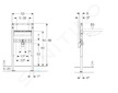 Geberit Duofix - Předstěnová instalace pro umyvadlo, výška 82-98 cm 111.485.00.2