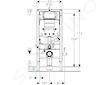 Geberit Duofix - Předstěnová instalace pro závěsné WC, pro odsávání zápachu, výška 1,12 m 111.364.00.5