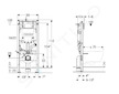 Geberit Duofix - Předstěnová instalace pro závěsné WC, pro odsávání zápachu, výška 1,12 m 111.364.00.6