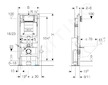 Geberit Duofix - Předstěnová instalace pro závěsné WC, samostatně stojící, výška 112 cm 111.380.00.5