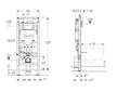 Geberit Duofix - Předstěnová instalace pro závěsné WC, se splachovací nádržkou Sigma 12 cm, s hygienickým proplachem, výška 1,2 