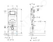 Geberit Duofix - Předstěnová instalace pro závěsné WC, se splachovací nádržkou Sigma 12 cm, s hygienickým proplachem, výška 1,2 