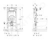 Geberit Duofix - Předstěnová instalace pro závěsné WC, se splachovací nádržkou Sigma 12 cm, výška 1,12 m 111.598.00.5