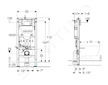 Geberit Duofix - Předstěnová instalace pro závěsné WC, výška 1,12 m 111.925.00.6